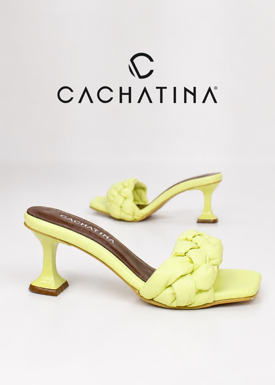 TACON AITHA - VERDE LIMON - ALTURA 5.5 (7,5 CM) - CALZADO CACHATINA