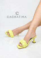 TACON AITHA - VERDE LIMON - ALTURA 5.5 (7,5 CM) - CALZADO CACHATINA