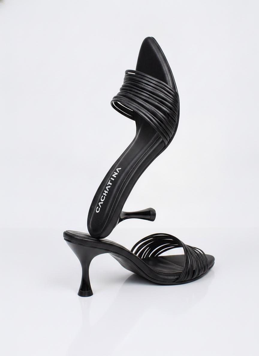 TACON AMOUR -CONFECCION NEGRO - ALTURA 7.5 (10 CM) - CALZADO CACHATINA