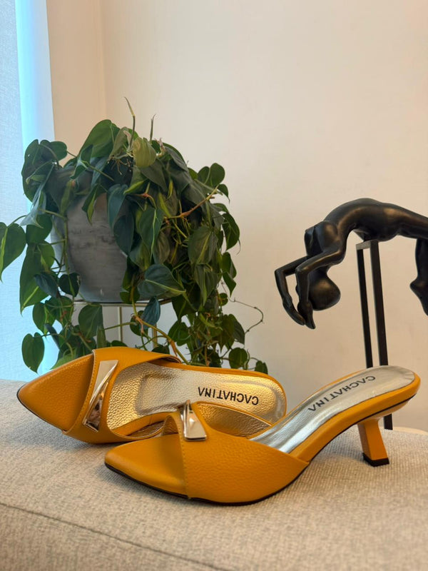 TACON BUSAN - BAMBIE AMBAR - ALTURA 5.5 (7,5 CM) - CALZADO CACHATINA