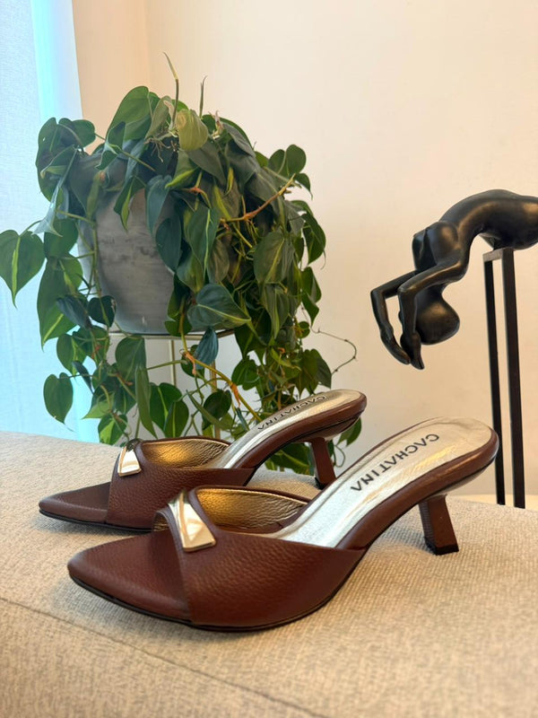 TACON BUSAN - BAMBIE CHOCOLATE AVELLANA - ALTURA 5.5 (7,5 CM) - CALZADO CACHATINA