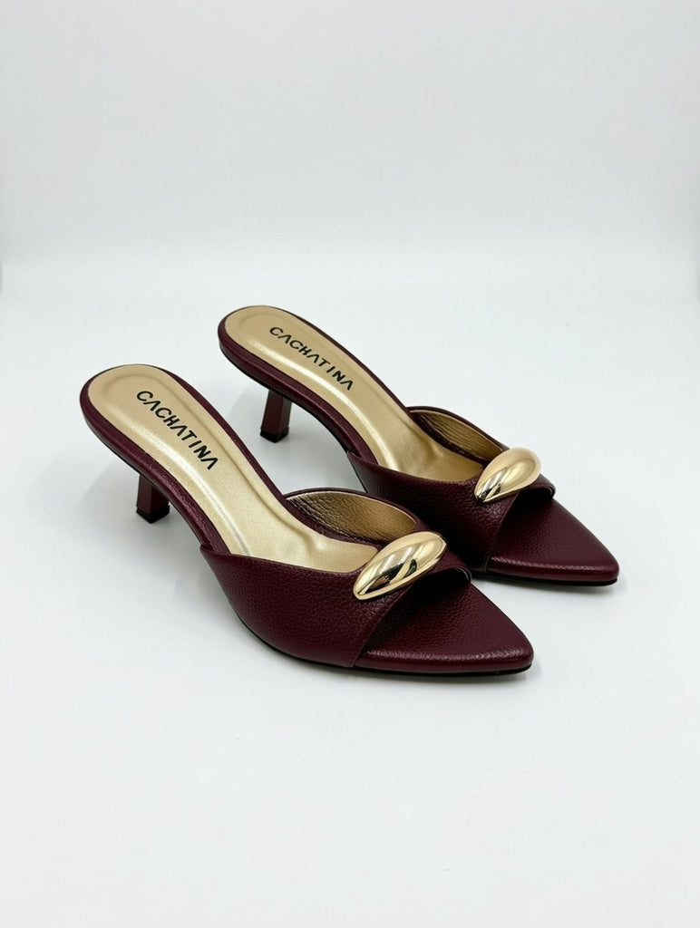 TACON BUSAN 2 - BAMBIE BORGOÑA - ALTURA 5.5 (7,5 CM) - CALZADO CACHATINA