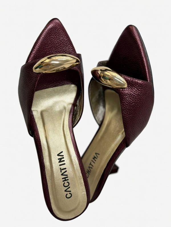 TACON BUSAN 2 - BAMBIE BORGOÑA - ALTURA 5.5 (7,5 CM) - CALZADO CACHATINA