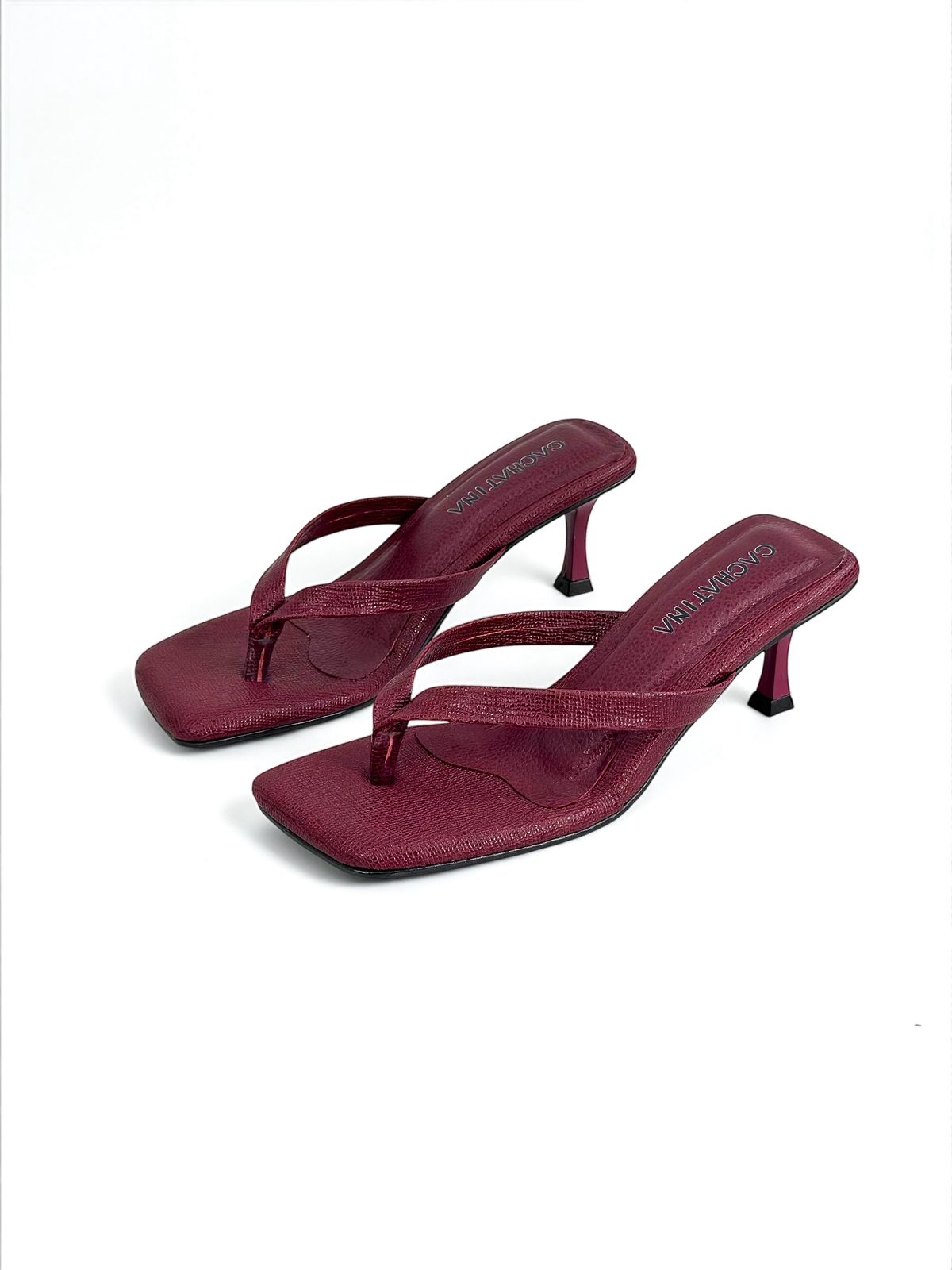 TACON CINDERELA STORE - FIOTTY BORGOÑA - ALTURA 5.5 (8 CM)- CALZADO CACHATINA