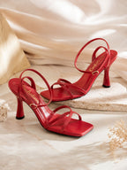 TACON DUBAY STORE - CUERO ROJO - TACON 7.5 (10 CM) - CALZADO CACHATINA
