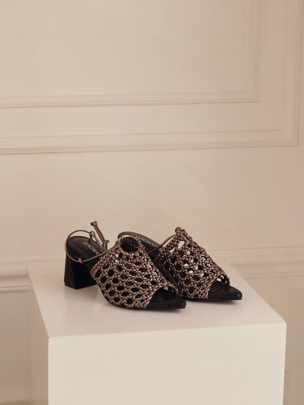 TACON EVORA - FAUNA NEGRA - ALTURA 5.5 (8 CM) - CALZADO CACHATINA