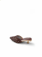 TACON LADY - TEJIDO CHOCOLATE - ALTURA 3.5 - CALZADO CACHATINA