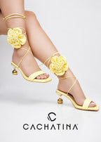 TACON SURI - BAMBIE AMARILLO PASTEL - ALTURA 3.5 - CALZADO CACHATINA