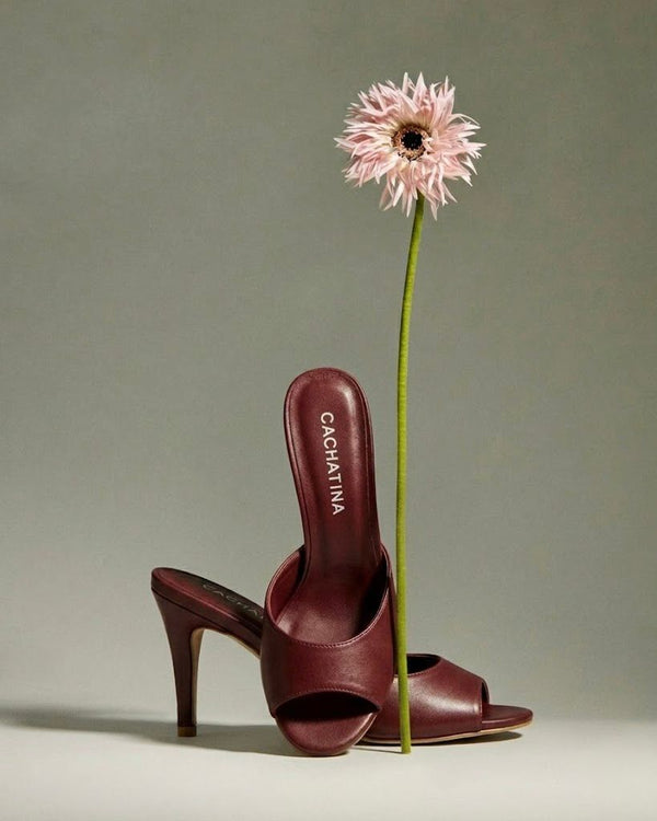 TACON TOLEDO - BAMBIE BORGOÑA - ALTURA 7.5 (10 CM) - CALZADO CACHATINA