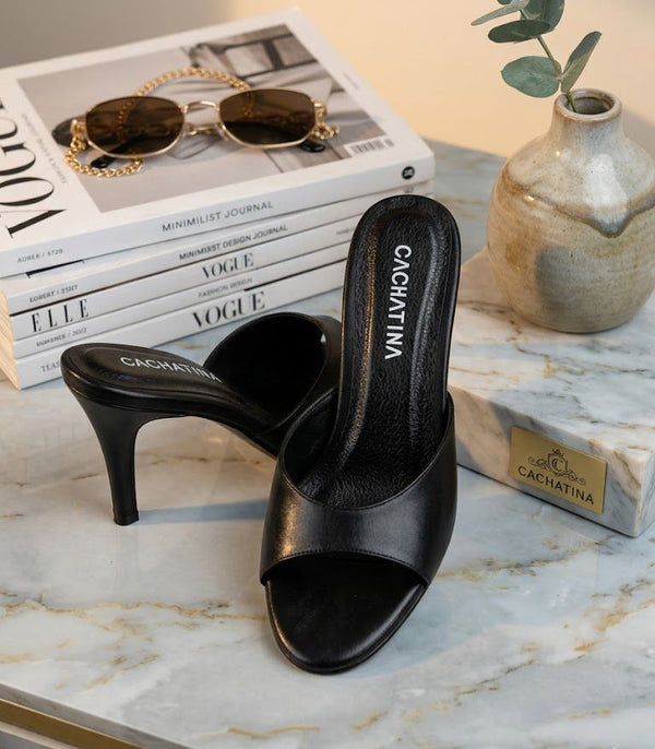 TACON TOLEDO - BAMBIE NEGRO - ALTURA 7.5 (10 CM) - CALZADO CACHATINA