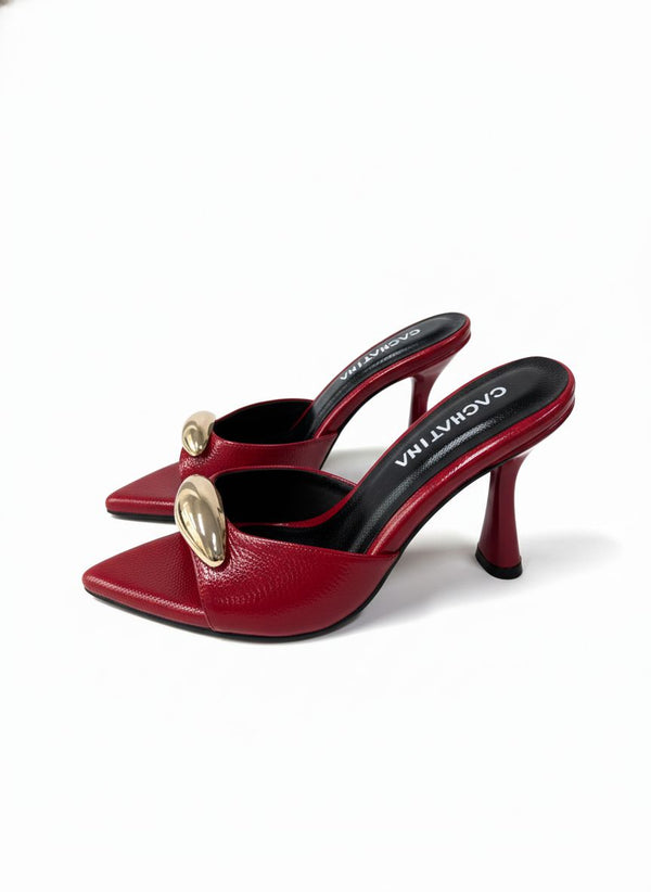 TACON TURIN - BAMBIE ROJO - ALTURA 7.5 (10 CM) - CALZADO CACHATINA