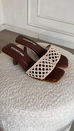 TACON VELORIA - BAMBIE CHOCOLATE X TALCO - ALTURA 5.5 (7,5 CM) - CALZADO CACHATINA