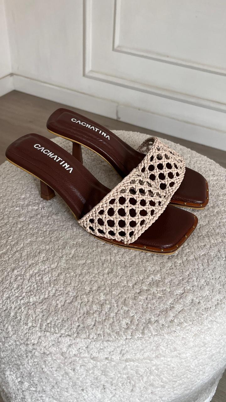 TACON VELORIA - BAMBIE CHOCOLATE X TALCO - ALTURA 5.5 (7,5 CM) - CALZADO CACHATINA