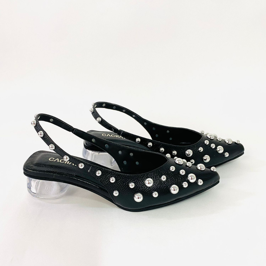CAMIL - CALZADO CACHATINA - ESTILETO MUJER - CUERO  NEGRO - TACON 3.5 (5 CM)