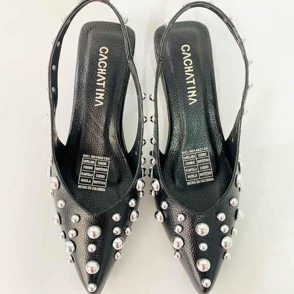 CAMIL - CALZADO CACHATINA - ESTILETO MUJER - CUERO  NEGRO - TACON 3.5 (5 CM)