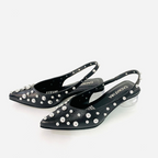 CAMIL - CALZADO CACHATINA - ESTILETO MUJER - CUERO  NEGRO - TACON 3.5 (5 CM)