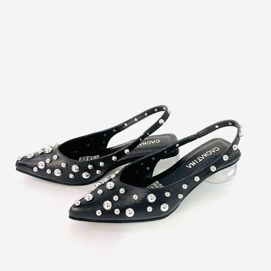 CAMIL - CALZADO CACHATINA - ESTILETO MUJER - CUERO  NEGRO - TACON 3.5 (5 CM)