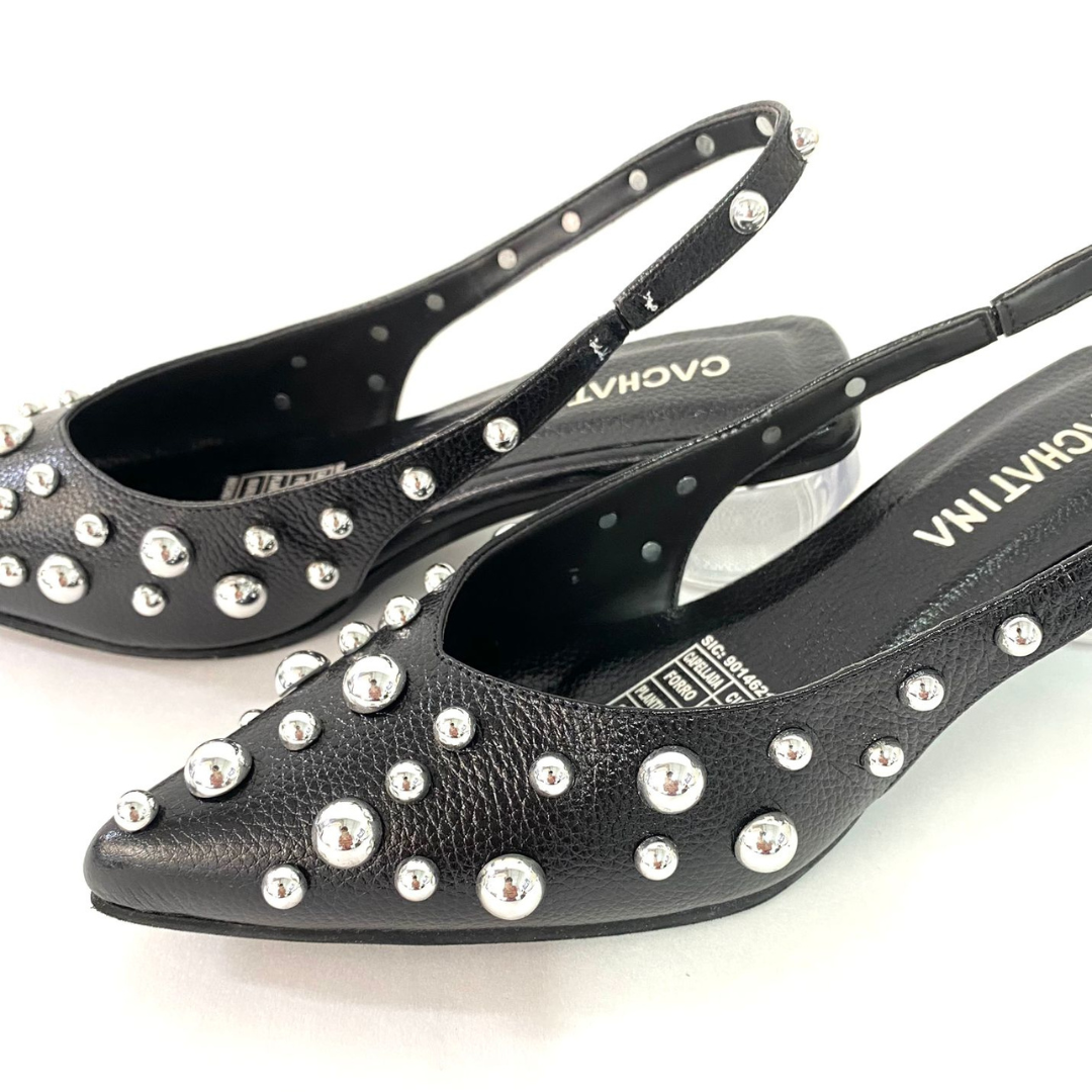 CAMIL - CALZADO CACHATINA - ESTILETO MUJER - CUERO  NEGRO - TACON 3.5 (5 CM)