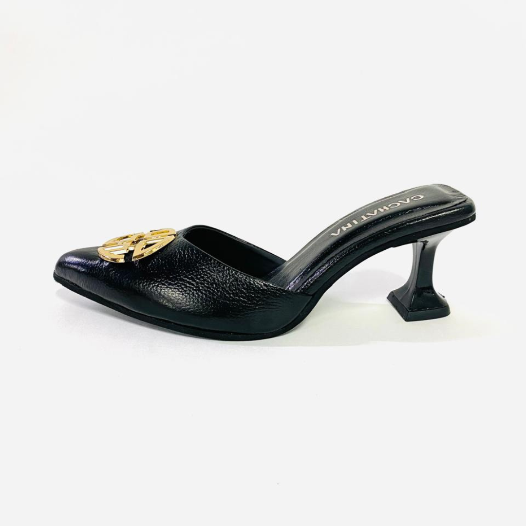 CERELIA - CALZADO CACHATINA - ESTILETO MUJER - CUERO BAMBI NEGRO - TACON 5.5 (8 CM)