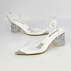 CALZADO CACHATINA - TACON MUJER - IZA - CUERO BLANCO OSTRA - ALTURA 5.5 (7 CM) (Copy)
