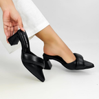 BASMA STORE - CALZADO CACHATINA - ESTILETO MUJER - CUERO CONFECCION NEGRO - TACON 5.5 (7.5 CM) 