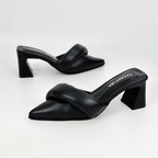 BASMA STORE - CALZADO CACHATINA - ESTILETO MUJER - CUERO CONFECCION NEGRO - TACON 5.5 (7.5 CM) 