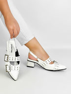 YUNARY - CALZADO CACHATINA - ESTILETO MUJER - CUERO CHAROL TALCO X NEGRO - TACON 3.5 (5.5 CM)