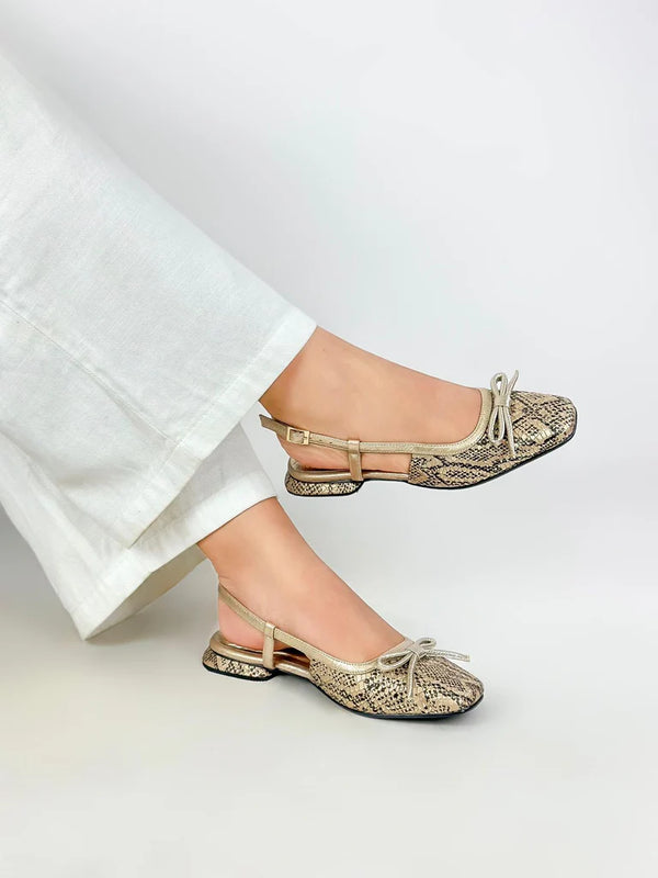 MANDALA STORE - COBRA DORADO x CONFECCION DORADO -BALETA-CALZADO CACHATINA