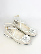 LAVINIA- BEIGE TORTOLA x CONFECCION OSTRA SATIN - BALETA - CALZADO CACHATINA