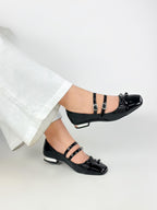 LIRIEL- AMAZON NEGRO - TACON 1.5 - BALETA - CALZADO CACHATINA
