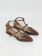 GAILA- PASION CASTOR x PRIMAVERA CHOCOLATE  - TACON 1.5  -BALETA-CALZADO CACHATINA