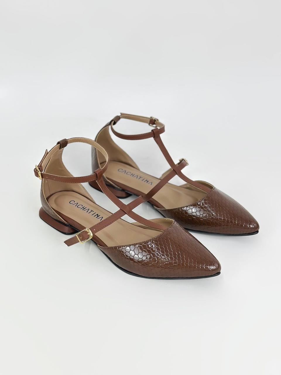 GAILA- PASION CASTOR x PRIMAVERA CHOCOLATE  - TACON 1.5  -BALETA-CALZADO CACHATINA