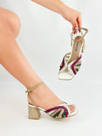 HANAH- ALEXA TALCO-CEREZA-TAUPE-VERDE - TACON 5.5 - TACON  - CALZADO CACHATINA