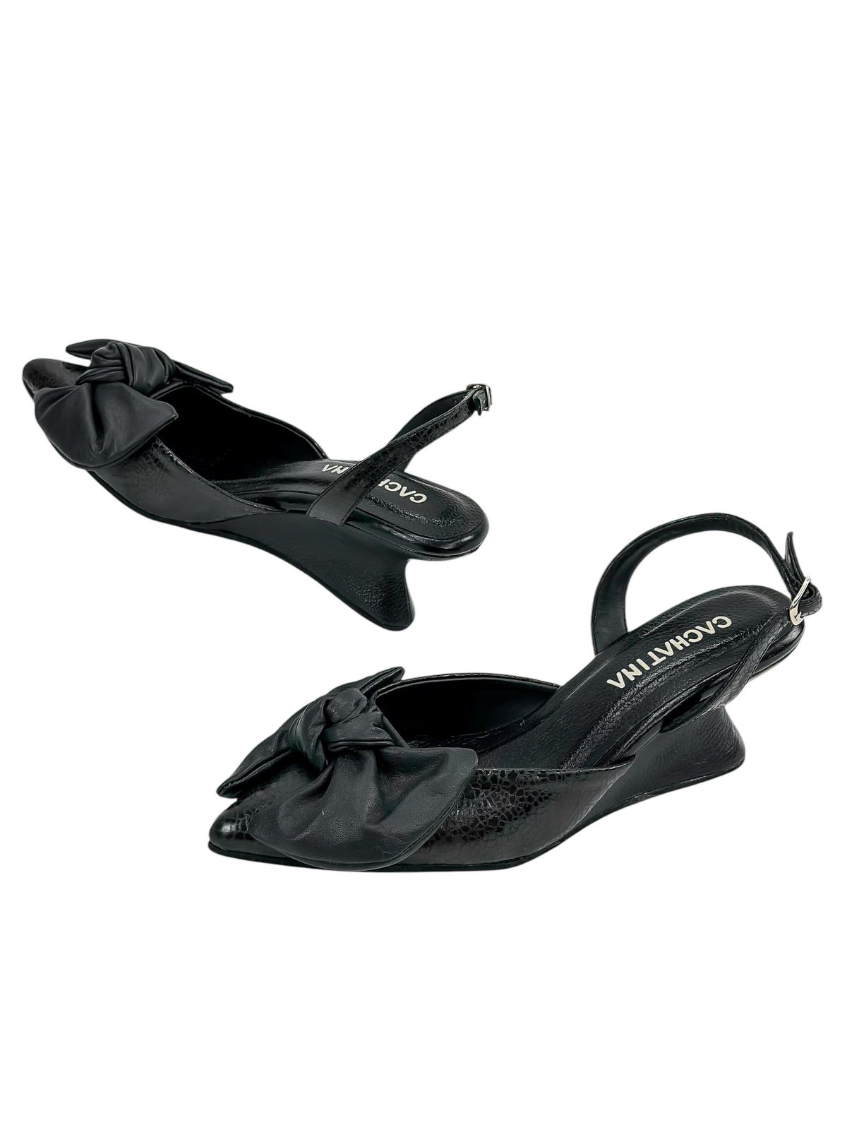 MORGANA  -FOLIA AGATA NEGRO  - PLATAFORMA  5.5 - ESTILETO MUJER - CALZADO CACHATINA