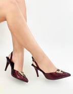 RUBY- BALTIMORE CHAROL VINOTINTO- TACON 7.5 - ESTILETO MUJER - CALZADO CACHATINA