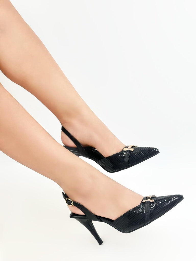 RAVENNA- AMAZON NEGRO - TACON 7.5 - ESTILETO MUJER - CALZADO CACHATINA