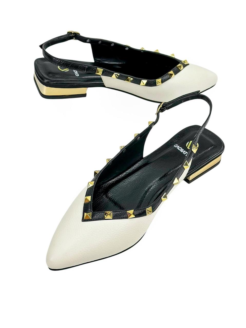 EVANGELINE - BAMBIE TALCO x NEGRO- TACON 1.5  -BALETA-CALZADO CACHATINA