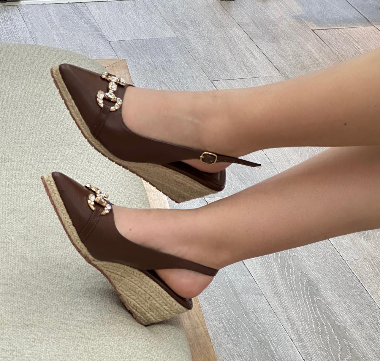 ZIRETH -BAMBIE CHOCOLATE AVELLANA  - PLATAFORMA  5.5 - ESTILETO MUJER - CALZADO CACHATINA
