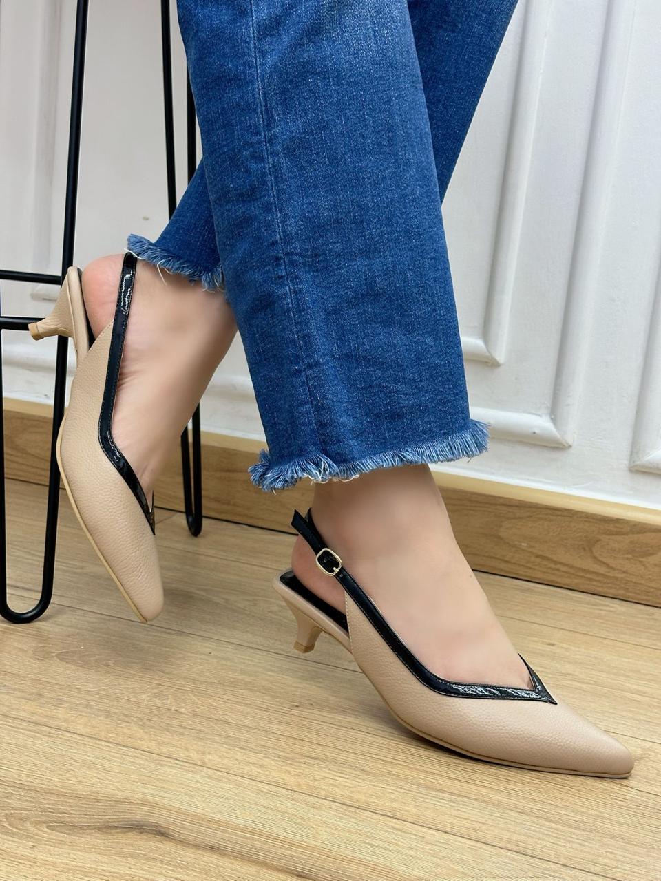 ZIRELIA - BAMBIE FRAPPE X CHAROL NEGRO - TACON 3.5 - ESTILETO MUJER - CALZADO CACHATINA