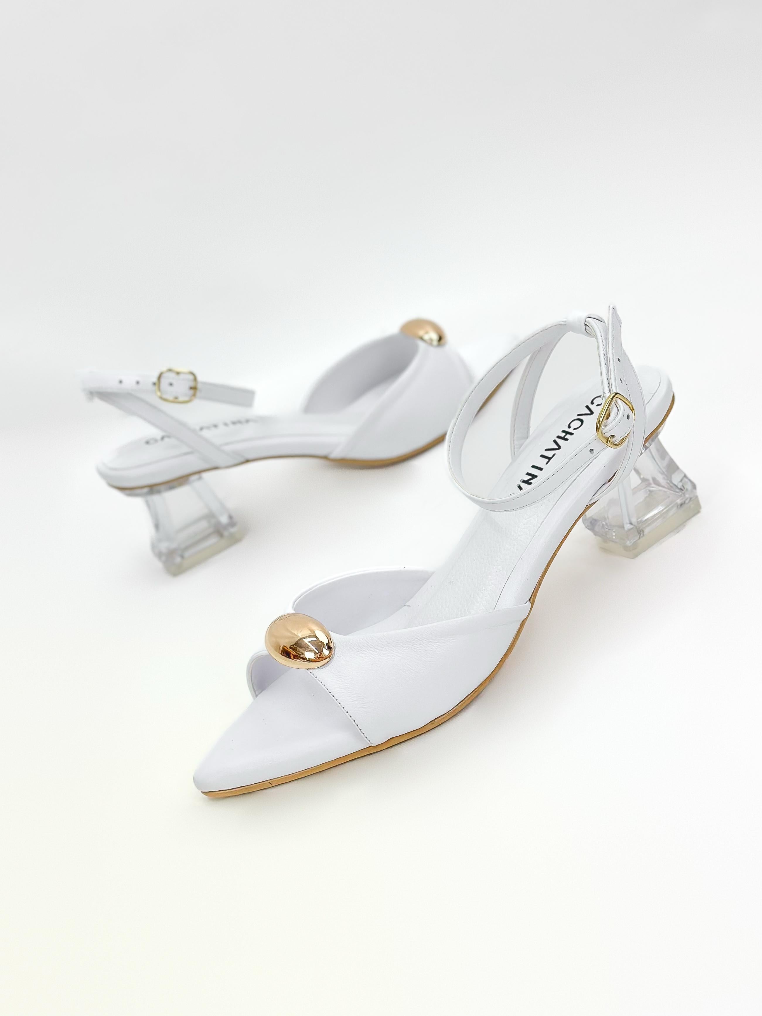 SELENE-CONFECCION BLANCO - TACON 3.5 -TACON  MUJER - CALZADO CACHATINA