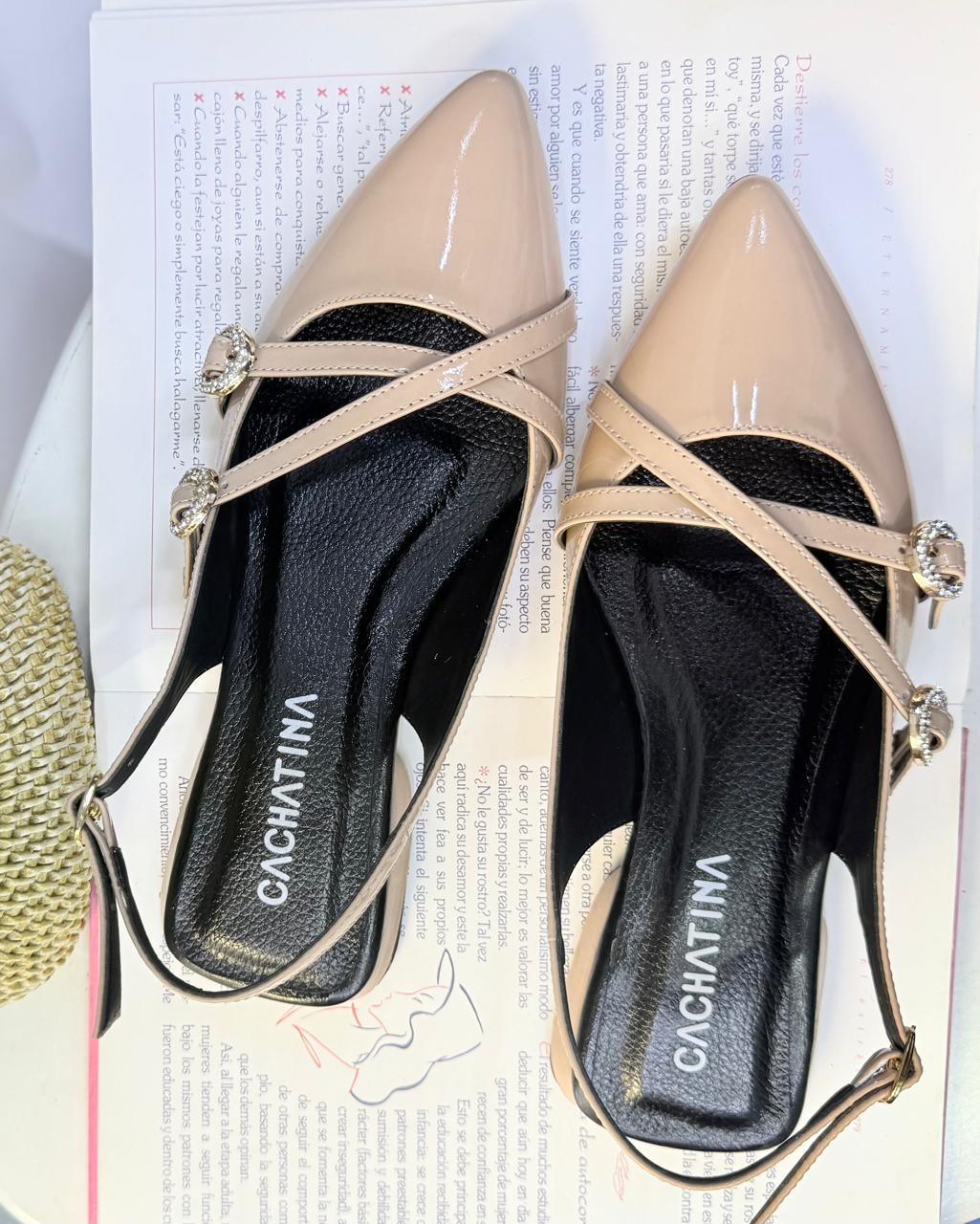DISCO- CHAROL TAUPE  - TACON 1.5 - BALETA  MUJER - CALZADO CACHATINA