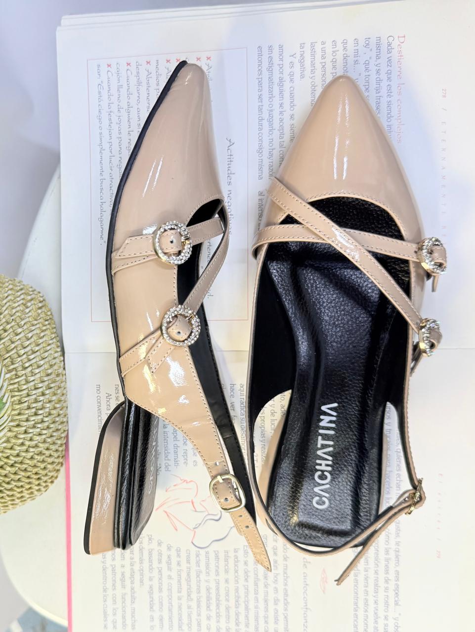 DISCO- CHAROL TAUPE  - TACON 1.5 - BALETA  MUJER - CALZADO CACHATINA
