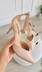 AMELIA-PRIMAVERA NUDE x DIAMANTE NUDE -CHAROL VINOTINTO - TACON 7.5 -TACON  MUJER - CALZADO CACHATINA