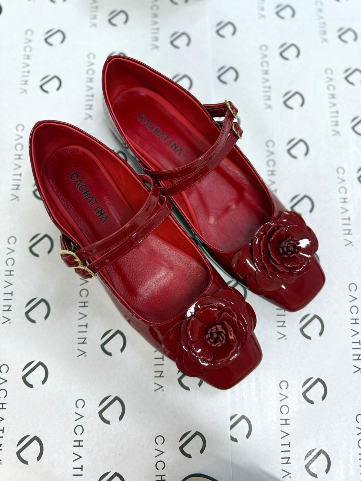 HALLIE - CHAROL ROJO - CALZADO CACHATINA -  BALETA MUJER