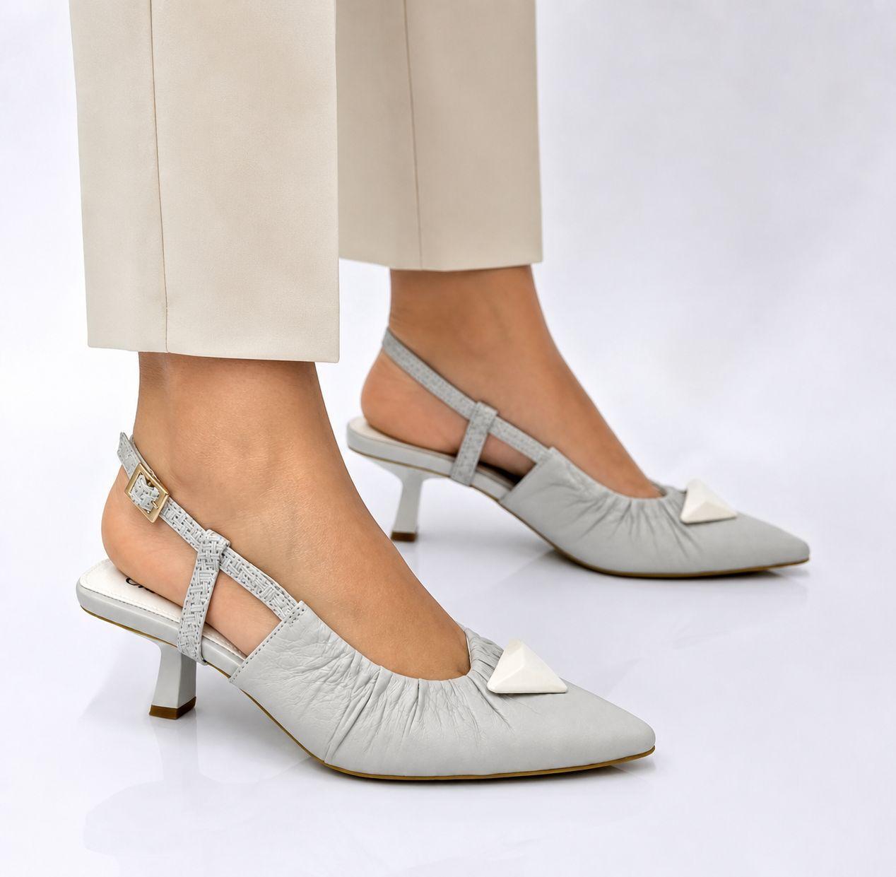 STILETO VELICEA STORE - CONFECCION PERLA GLACIAL - ALTURA 8 CM