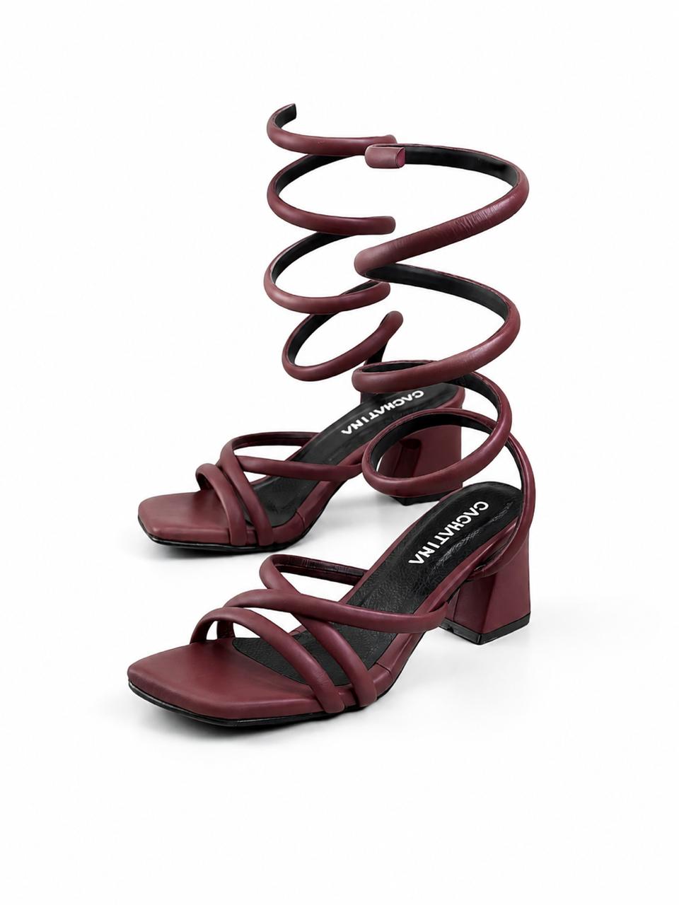 TACON ICONIC - CONFECCION BORGOÑA - TACON  5.5 - TACON MUJER - CALZADO CACHATINA