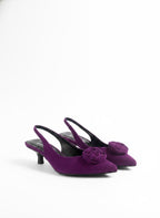 STILETO CAPRI - GAMUZA MORADA - ALTURA 3.5 (5 CM) - CALZADO CACHATINA