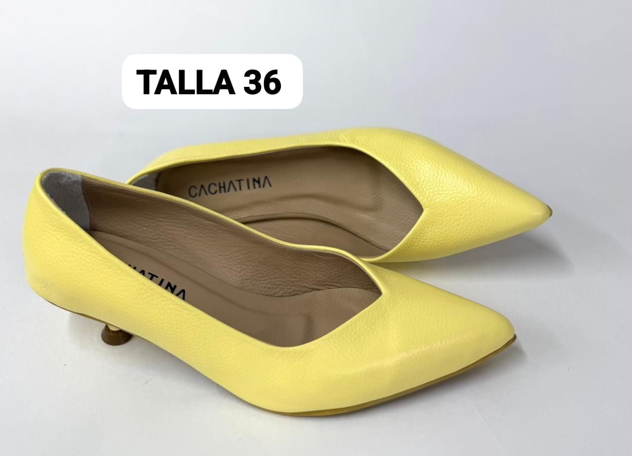 PUMP JESSIE STORE - AMARILLO PASTEL - ALTURA 3.5 (5 CM)