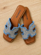 ULTIMA TALLA CACHATINA ALTURA 1.5 - COLOR MIEL X DENIM