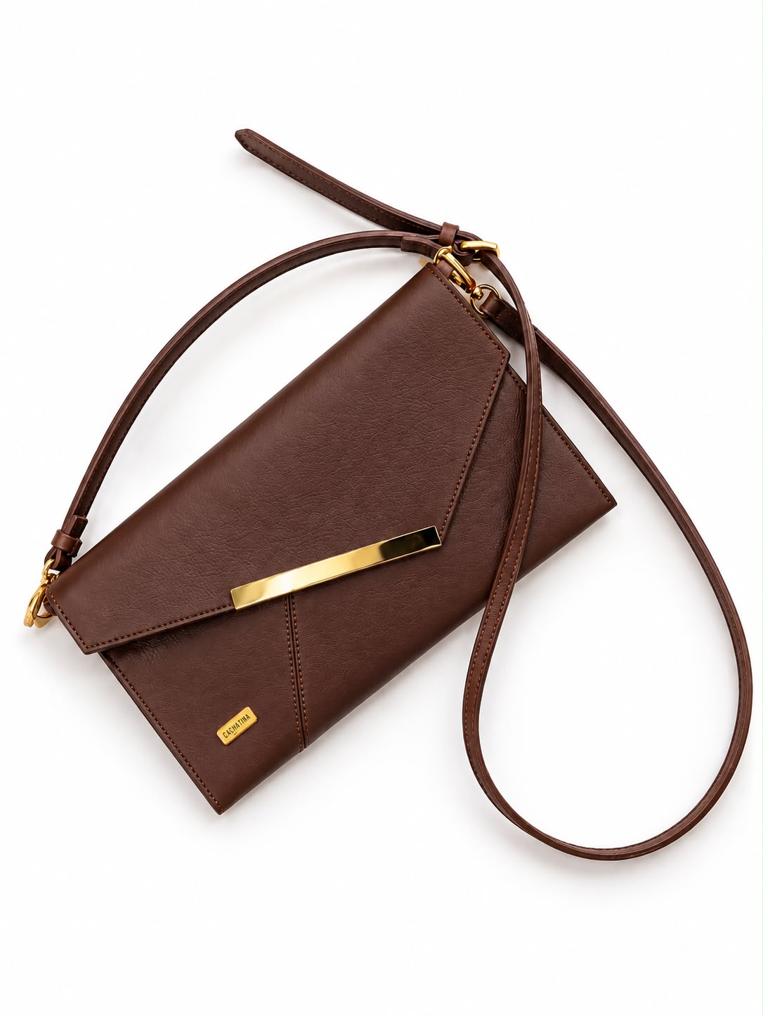 BOLSO CACHATINA - SOBRE FIESTA - CUERO CHOCOLATE